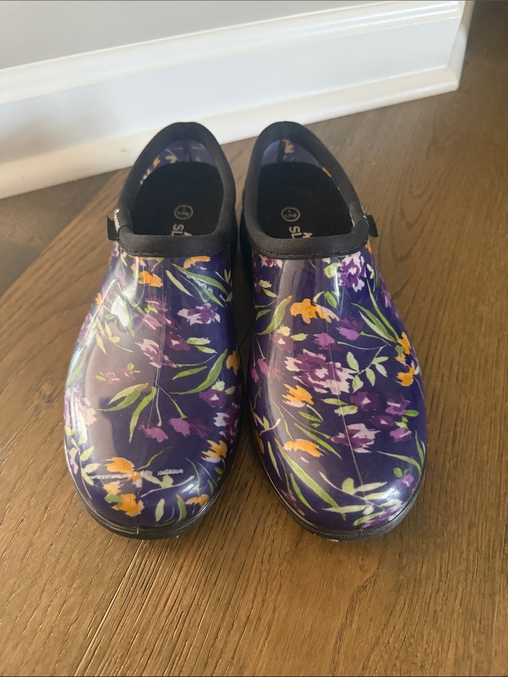 Sloggers Purple Floral Women’s Clogs Size 7